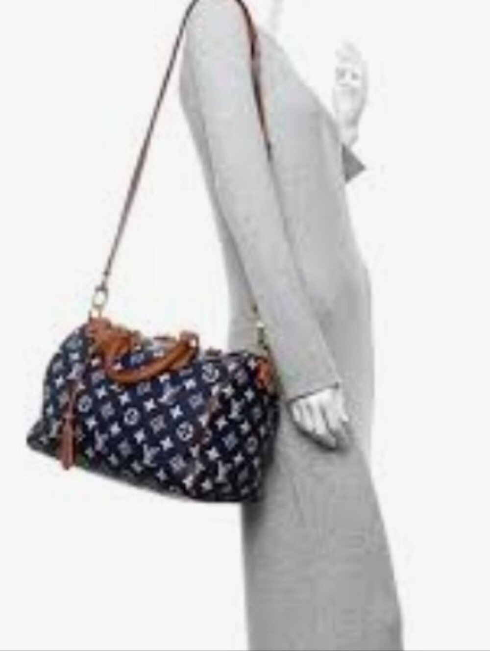 🌀Super Canvas Neutral Indigo DEEP NAVY Mono Barrel Speed 30in Tote